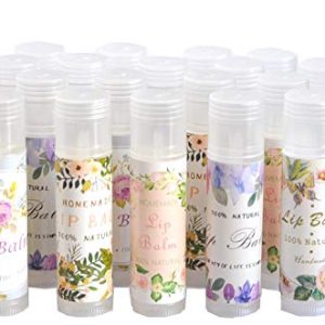 Assorted T5 Lip Balm Labels - 100 Adhesive Paper Stickers for Containers