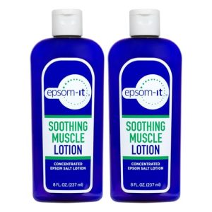 EPSOM-IT Muscle Lotion 8oz, Epsom Salt & Arnica for Stiffness, 2-Pack