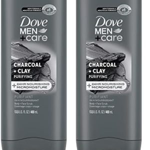 DOVE MEN + CARE Charcoal Clay Body Wash 13.5 oz (2-Pack)