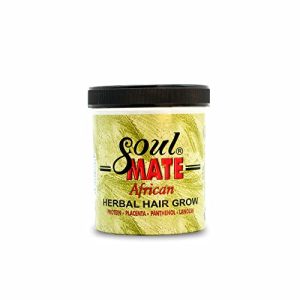 Soulmate African Herbal Hair Grow Cream 12.5 oz | Jojoba Oil Moisturizer for All Hair Types