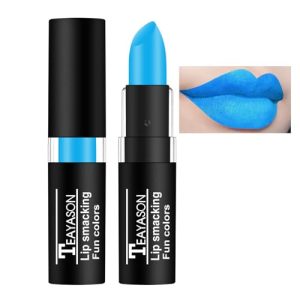 AKARY Blue Matte Lipstick - Long-Lasting Goth Gloss for Halloween & Cosplay