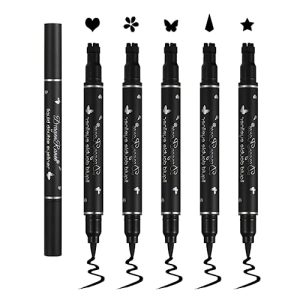 5Pcs Winged Eyeliner Stamp Set with Shapes