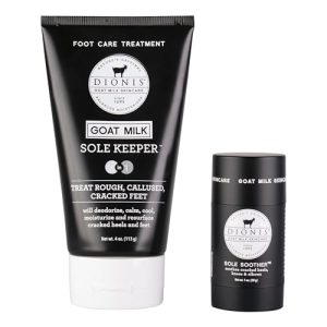 Dionis Goat Milk Sole Keeper & Soother - Moisturize & Repair Dry Feet, 4 oz & .78 oz