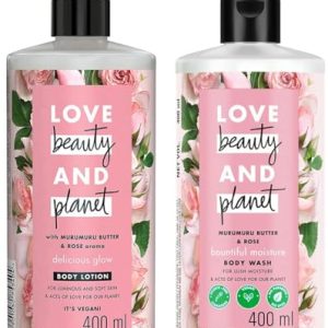 Lo?ve Beauty & Planet Body Wash and Lotion Set, 400 ml