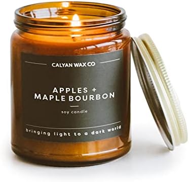 Calyan Wax Apples & Maple Bourbon Soy Candle, 7.2 oz, 57 Hour Burn