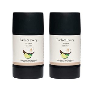 Each & Every Natural Aluminum-Free Deodorant Coconut Lime Travel Size 2 Pack