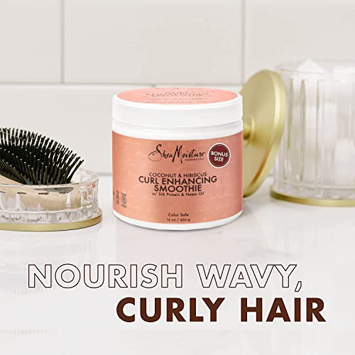 Shea Moisture Coconut & Hibiscus Curl Cream, 16 Fl Oz - Curl Enhancer & Frizz Control - Image 5