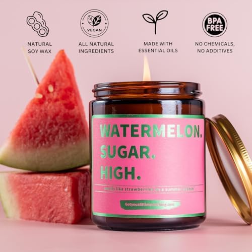 Watermelon Sugar High Soy Candle - 9oz Harry Styles Gift for Fans - Image 2