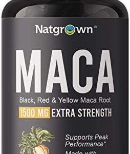 Natgrown Organic Maca Root Capsules 1500 mg ? Vegan Supplement