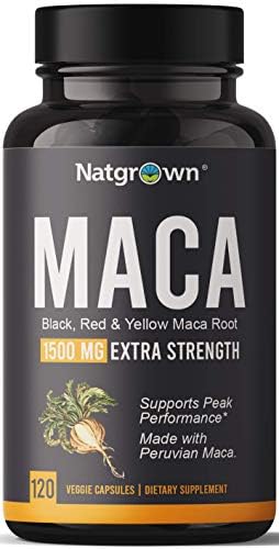 Natgrown Organic Maca Root Capsules 1500 mg ? Vegan Supplement