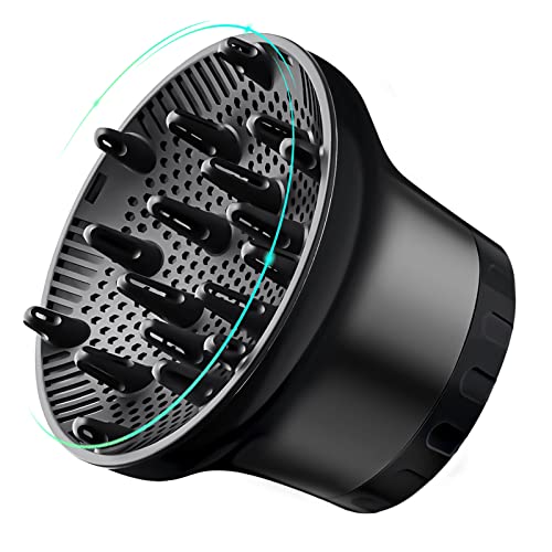 Universal Adjustable Hair Dryer Diffuser for Curly, Wavy, Frizzy Hair (1.4-2.6 in)