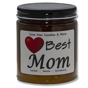 Leather & Lace 9oz Soy Candle ? Leather Vanilla, Best Mom