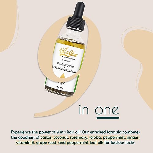 9-in-1 Natural Hair Growth Serum with Rosemary, Castor & Peppermint Oils 2 FL - Image 4