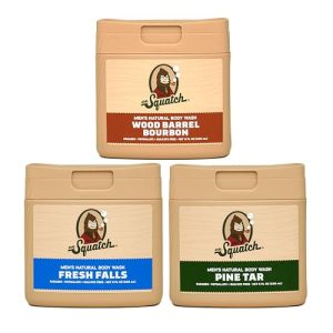 Dr. Squatch Men?s Natural Body Wash 3-Pack: Pine Tar, Bourbon, Fresh Falls