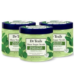 Dr Teal's Eucalyptus & Spearmint Shea Sugar Scrub, 19 oz (3 Pack)