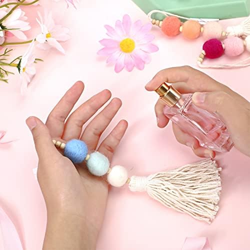 6 Aromatherapy Car Vent Clips with Felt Ball Diffusers and Decorative Tassels - Image 5