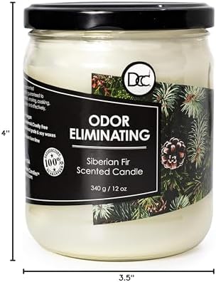 Siberian Fir Odor Eliminating Candle - 12oz Soy Blend, 80hr Burn, 95% Smell Reduction - Image 9