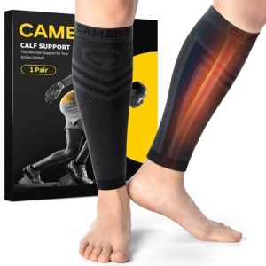 CAMBIVO Medium Calf Compression Sleeve for Pain Relief and Supportive Comfort