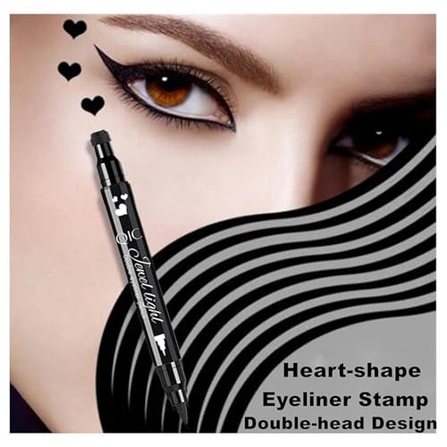 Go Ho Heart Stamp Black Liquid Eyeliner Pen Waterproof Smudge-proof 1 Piece - Image 4