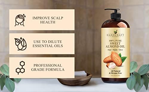 Handcraft Blends 16 Oz Sweet Almond Oil 100% Pure Premium Carrier Oil - Image 4