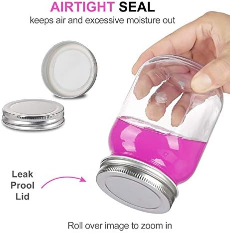 16 oz Mason Jars with Silver Lids for Canning & Storage (4-Pack) - Image 3
