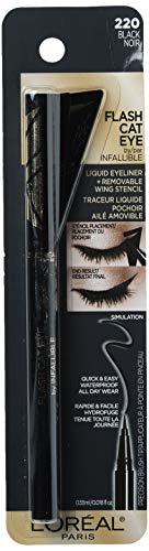 L'Oreal Paris Infallible Flash Cat Eye Waterproof Liquid Eyeliner, Black, 0.44 oz - Image 2