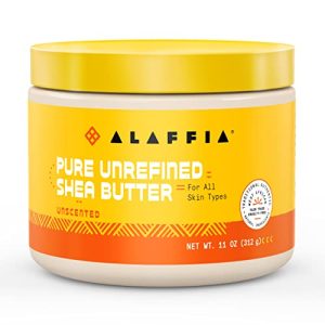 Alaffia Unscented Pure Unrefined Shea Butter, 11 oz, All Skin Types