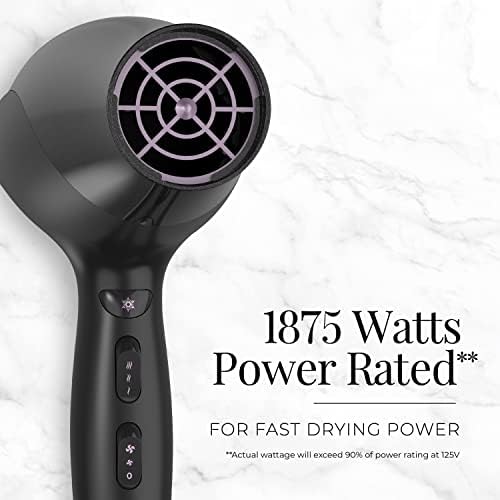 Remington Hair Dryer with Ceramic Ionic Tourmaline, Diffuser & Concentrator Set, Black - Image 5