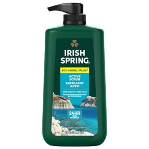 Irish Spring Men's Exfoliating Body Wash, Lavender Citrus, 30 oz Pump