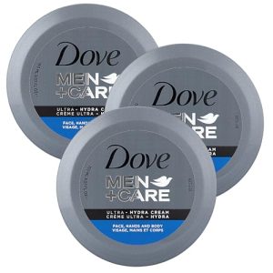 Dove Men+Care Ultra Hydra Cream, 3-Pack, 5.07 Oz Jars