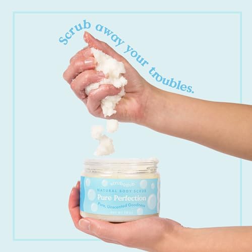 18oz Unscented Vegan Sea Salt Body Scrub Cruelty-Free Exfoliator - Image 2