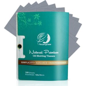 100 Sheets Bamboo Charcoal Oil Blotting Paper for Instant Refreshing Skin Care
