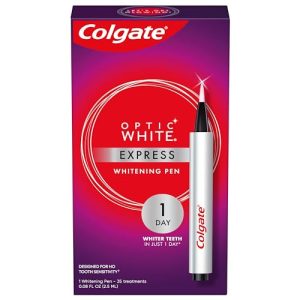Colgate Optic White Express Whitening Pen, 35 Treatments, Enamel Safe, 0.08 oz