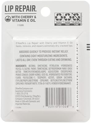 O'Keeffe's Cherry & Vitamin E Lip Repair Balm, Stick (Pack of 3) - Image 6