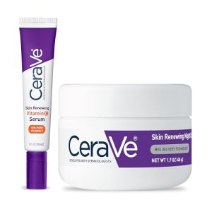 CeraVe Vitamin C Serum and Night Cream Set 10% Vitamin C 1oz 1.7oz