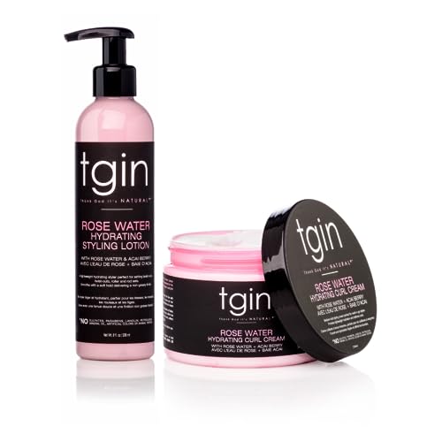 Tgin Rose Water Curl Cream and Styling Lotion Duo 8 oz for Low Porosity Hair - Image 2