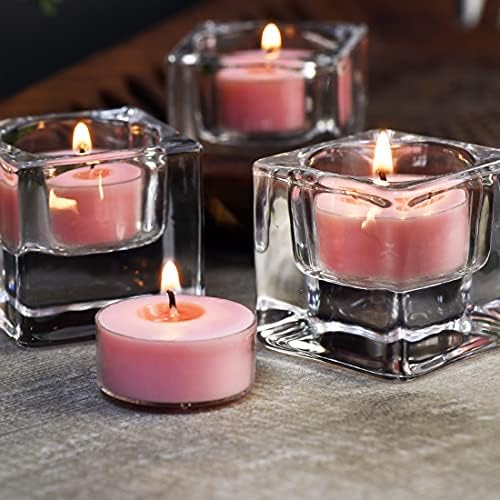 DEYBBY Romantic Rose Scented Soy Wax Tealight Candles Set of 12, 4-Hour Burn - Image 7