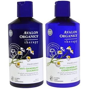 Avalon Organics 2% Salicylic Acid Anti-Dandruff Shampoo Conditioner Set 14 fl oz