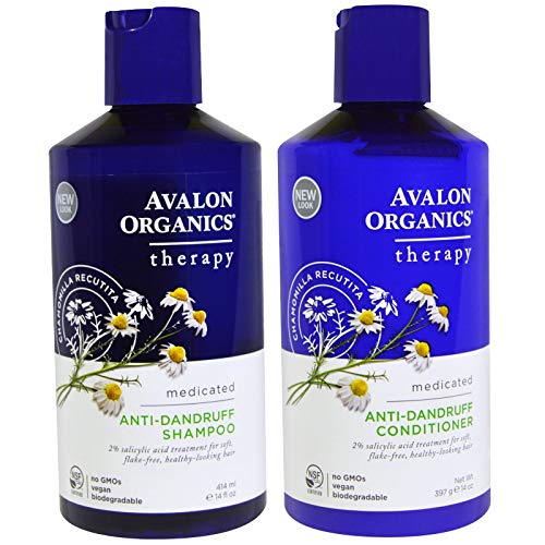 Avalon Organics 2% Salicylic Acid Anti-Dandruff Shampoo Conditioner Set 14 fl oz