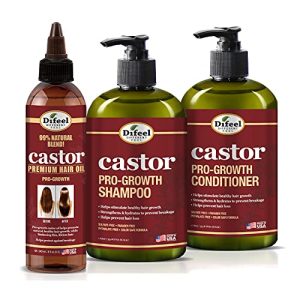 Difeel Pro-Growth Hair Care Set with Castor Oil 3-PC