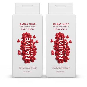 Native Seasonal Body Wash, Sweet Cinnamon Hearts, 18 oz - 2 Pack, Sulfate & Paraben Free
