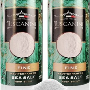 Tuscanini Italian Fine Sea Salt, 16oz Tube (2 Pack)