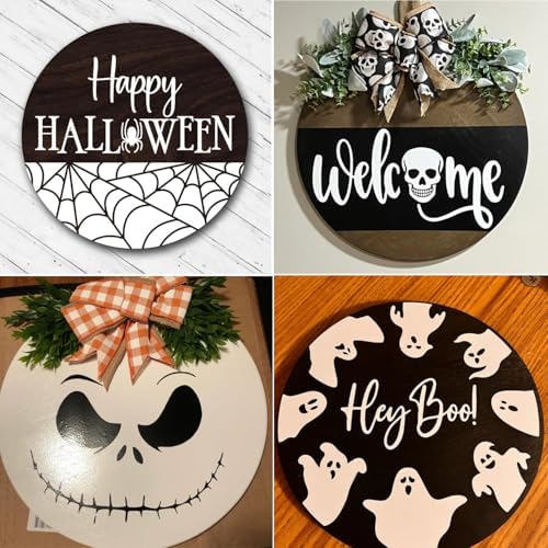 12” Round Halloween Stencils for Wood - Hey Boo, Ghost & Pumpkin Templates - Image 7