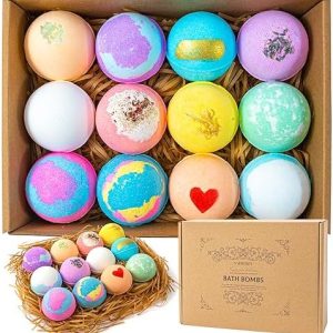 12-Pack Handmade Bath Bombs Gift Set for Relaxation