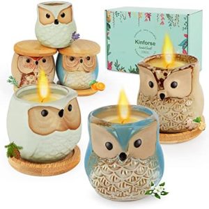 6-Pack Owl Scented Candles for Women Birthday Gifts Aromatherapy Relaxing Home Decor