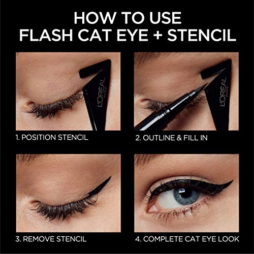 L'Oreal Paris Infallible Flash Cat Eye Waterproof Liquid Eyeliner, Black, 0.44 oz - Image 7