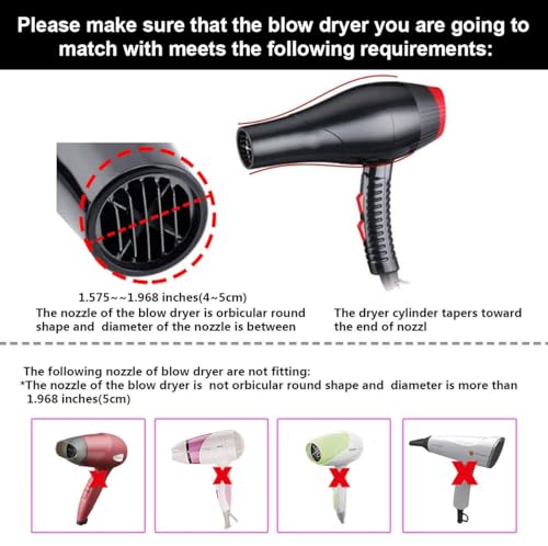 KingKam Universal Collapsible Hair Dryer Diffuser for 1.575-1.968 Inch Nozzles - Black - Image 4