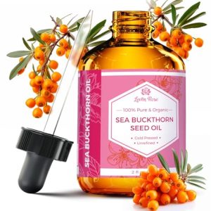 Leven Rose Sea Buckthorn Seed Oil, 100% Pure Cold Pressed for Hair & Skin (2 oz)