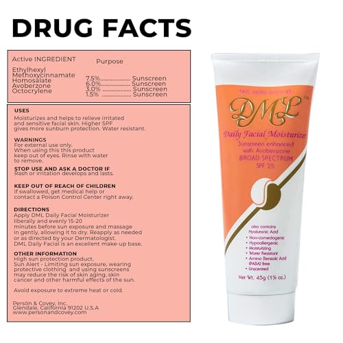 DML Daily Moisturizer with SPF 25 Sun Protection, 1.5 oz Jar - Image 4