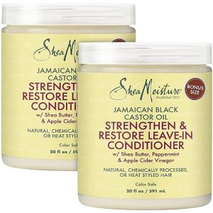 SheaMoisture Leave-In Conditioner, Jamaican Black Castor Oil, 20 Oz (Pack of 2)